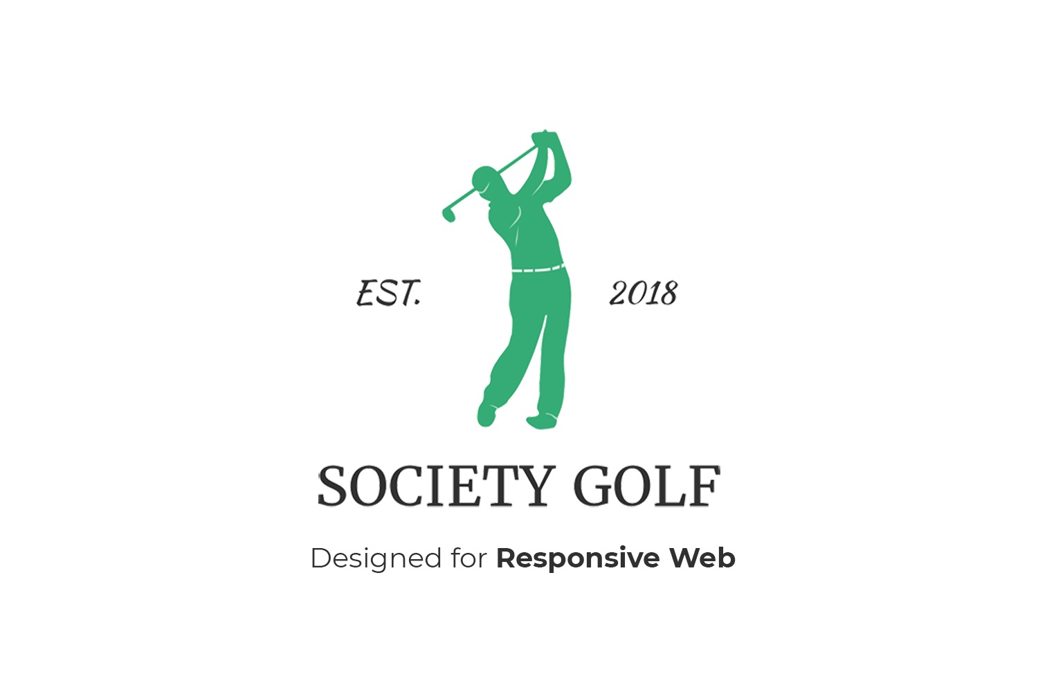 a thumb nail image of society golf logo, an online service created by acre way studio